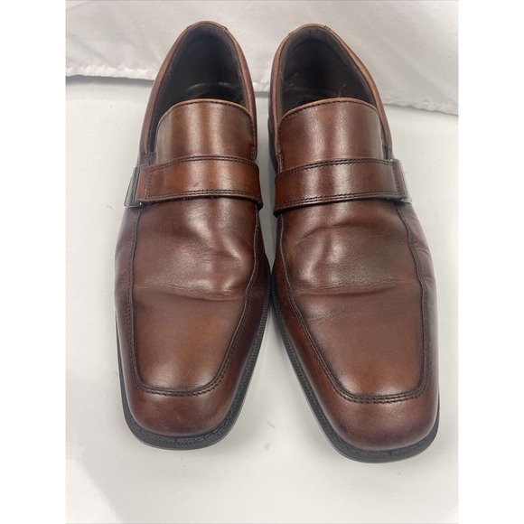 ECCO Penny Loafer Mens Buckle Brown Leather Slip On Shoes Size 46 US 12 12.5 main image 14
